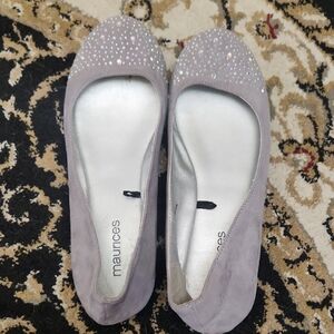 Maurices Sparkling Lavender Gray Flats